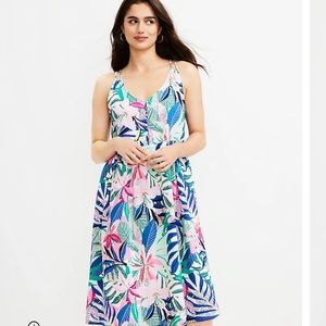 LOFT Double Strap Midi Dress